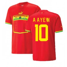 Ghana Andre Ayew #10 Bortatröja VM 2022 Korta ärmar